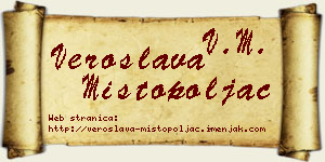 Veroslava Mistopoljac vizit kartica